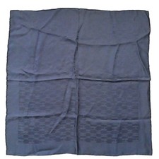 Hermes Petit Carre 45 Silk Scarf Navy H Logo ...