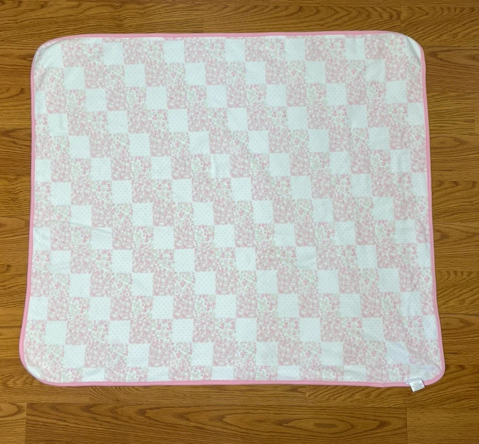 Gymboree 2007 Garden Party Baby Blanket Pink White Floral Butterfly *READ* - Image 2 of 4