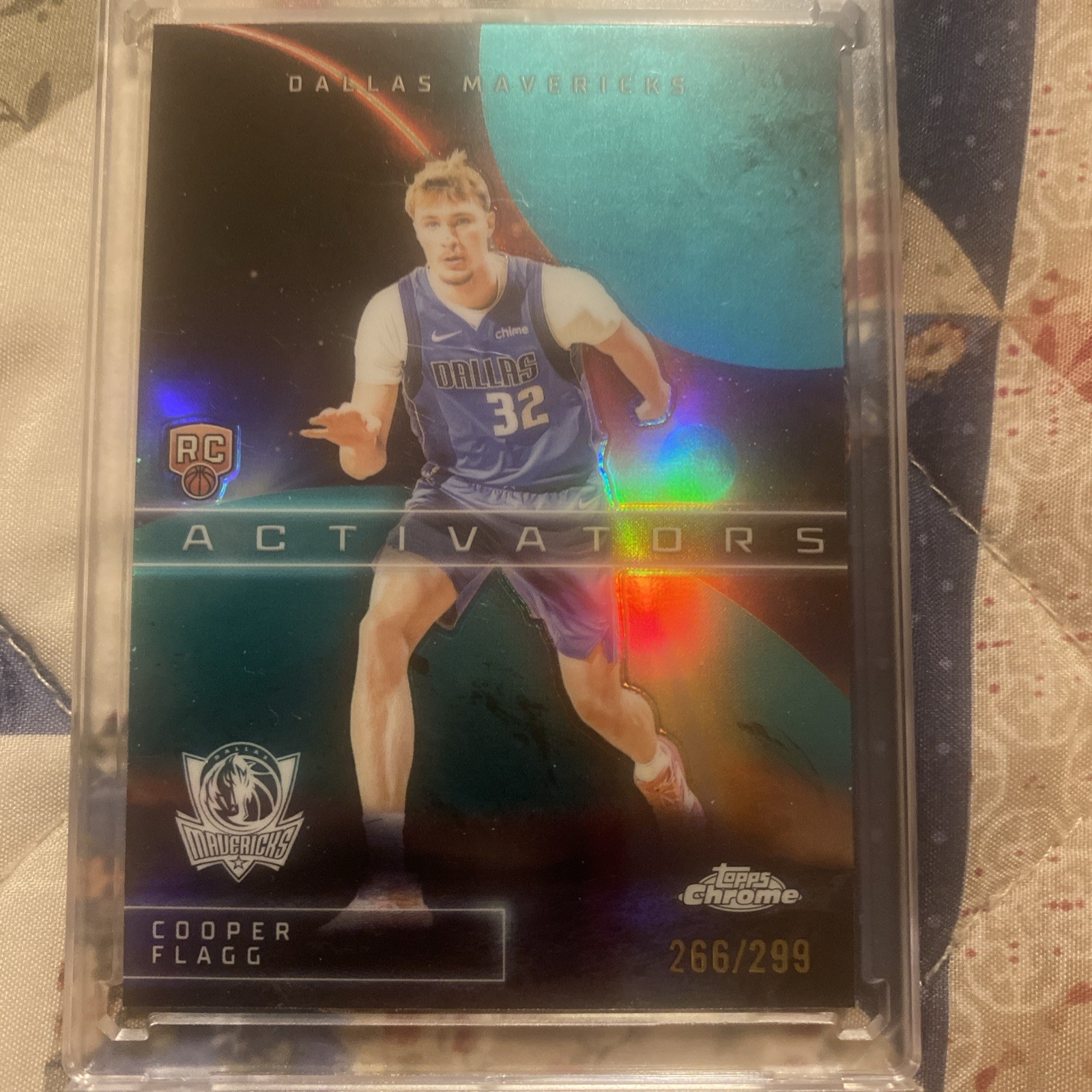 2025 Topps Chrome Cooper Flagg Dallas Mavericks Teal Activators #AC-11 RC /299
