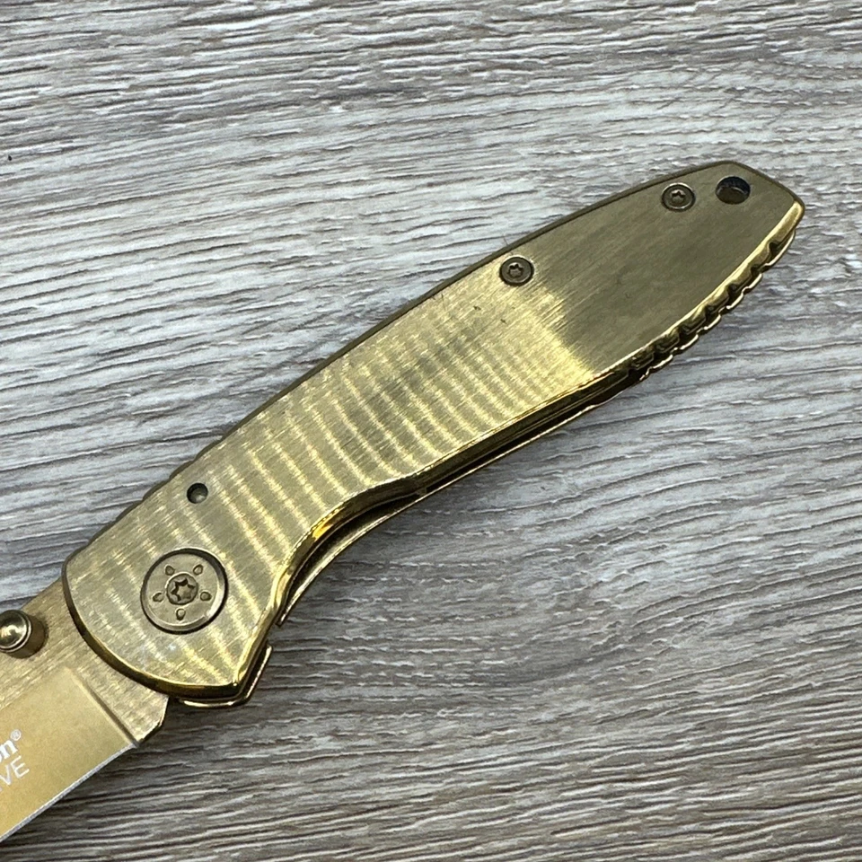 Smith & Wesson Executive Gold Blade Everyday Special Tactical Pocket Knife EDC - Image 4 of 4
