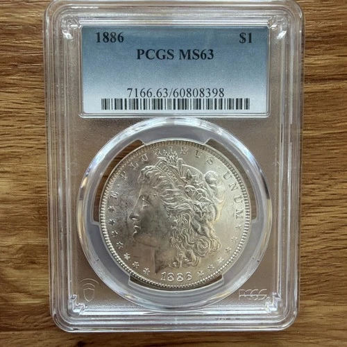 1886 Morgan Silver Dollar PCGS MS63 💎 Mint State Luster & Sharp Strike