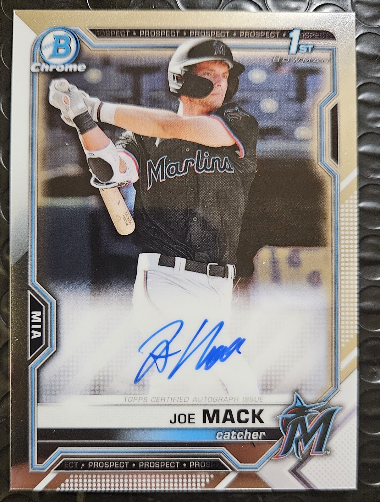2021 1st Bowman Chrome Joe Mack On-Card Auto #CDA-JMA - MIA Rookie
