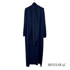 Ladies Plain Abaya with Hijab Attached, Comfortable Fit, All-Season Wear UK 8-18