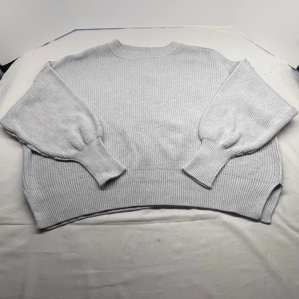 Aerie Women's Oversized Ribbed KnitSweater - Light Gray - Size XL - Image 2 of 4