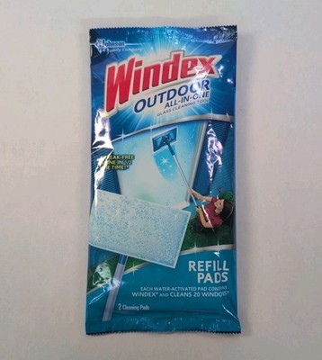 Windex Outdoor Refill Window Cleaning Pack (2 Pads) Discontinued New Sealed