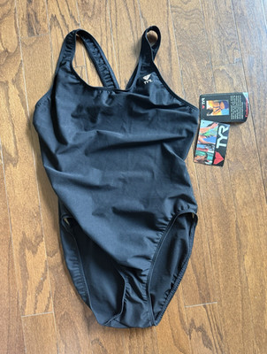 TYR Black Solid Enduromax Racerback One-Piece Swimsuit Size 40