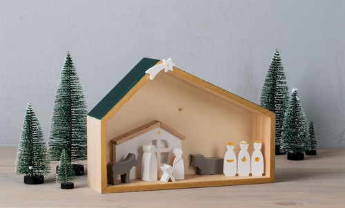 Moule en Silicone Mini Crèche 145x26x1cm 12 moules Boite-LS 1pce 36164000 Gris - Imagen 4 de 7