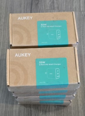 AUKEY Swift Charger Mix 32W Dual-Port Cube Plug Power PA-F3S - Lot Of 8