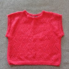 Vintage Fluffy Red 80s Mohair Blend Sweater Renee Tener Jeanne Pierre Medium