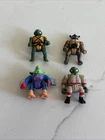 Vintage Teenage Mutant Ninja Turtles Micro Mini Playmates 4 Turtles 1” Tall
