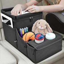 Car organizer for kids Backseat Organizer for Kids and Passenger Seat Black