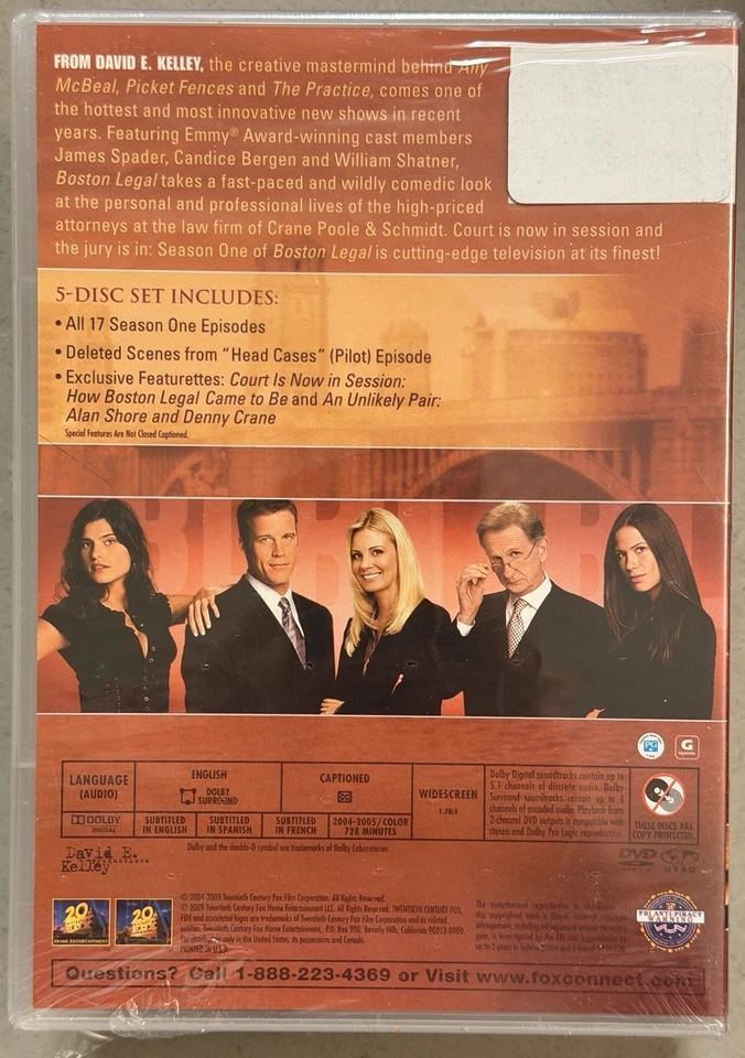 Boston Legal (DVD, 2004, 28-Disc, Box Set) - New & Sealed - Image 3 of 4
