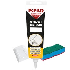 Ispar Tile Grout, 400 g White Grout Reviver, Fast Drying Premixed Grout Repair 