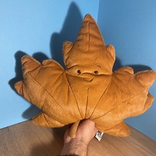 Rare retired  genuine Jellycat large Woodland Maple Leaf 