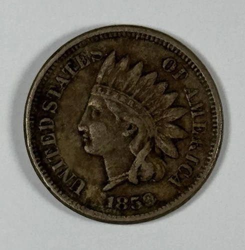 1859 COPPER NICKEL INDIAN HEAD CENT VF/XF