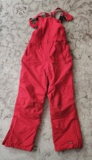 Lands' End Kids Squall Waterproof Insulated Iron Knee Snow Bib Red Size 10