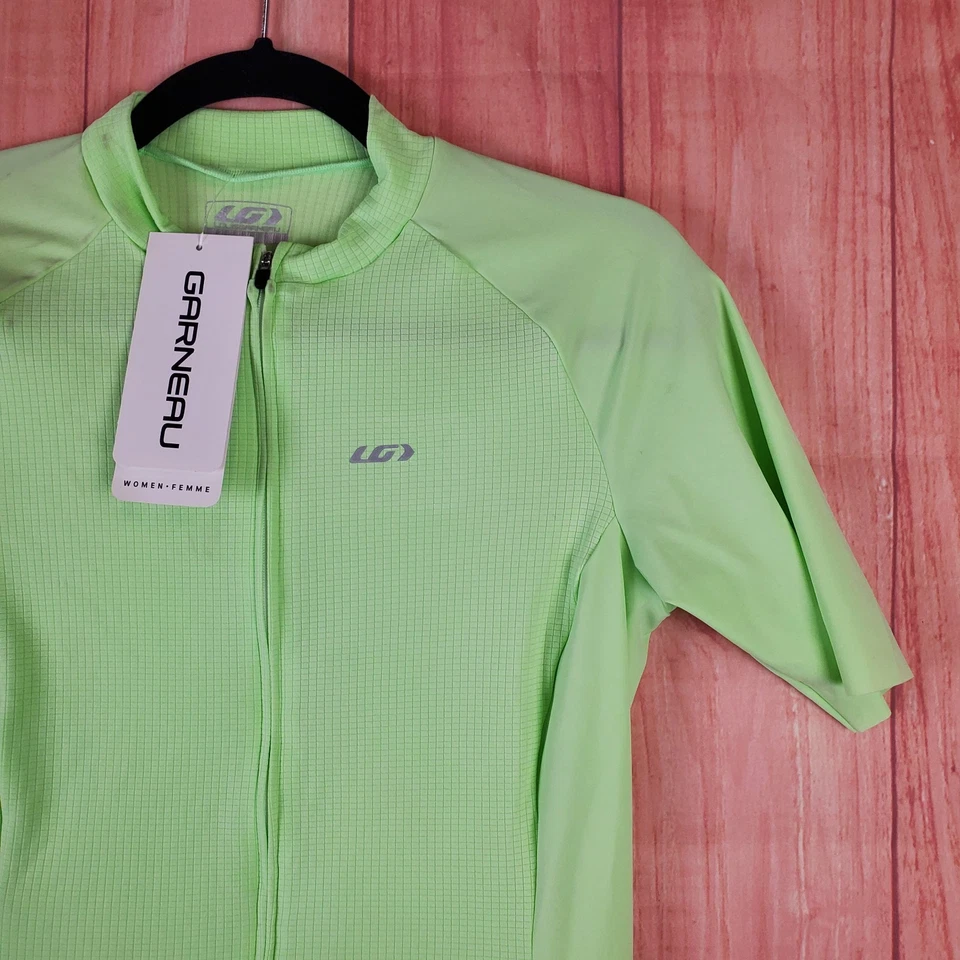 Jersey Louis Garneau Victory Mujer Talla Mediana Verde Paraíso Poliéster Cremallera Completa Foto 2 de 4