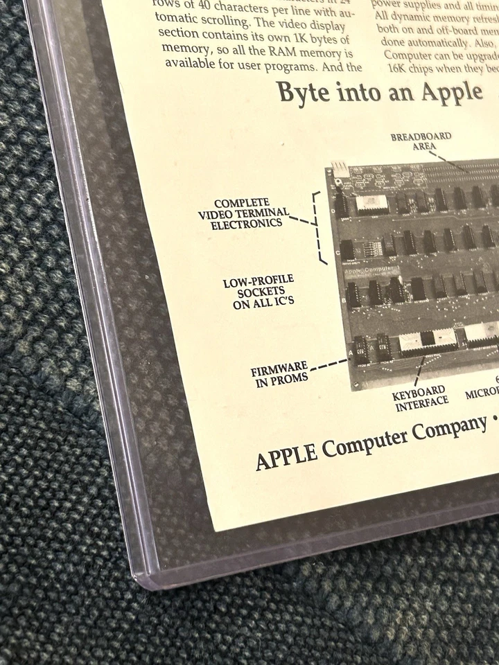 Apple 1 Computer Advertisement, Very Rare 1976 Authentic magazine Ad Steve Jobs - Image 3 of 4