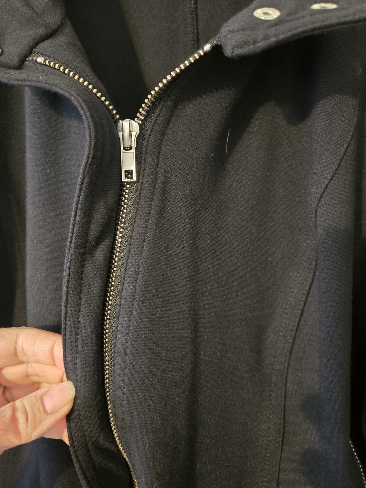 Chicos Sz 2 (LARGE) Black Basic Classic Jacket Zi… - image 3