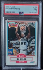 1990 Fleer Basketball David Robinson Rookie Season #172 PSA 7 San Antonio Spurs