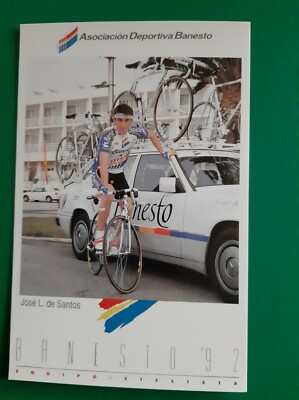 CYCLING cycling card JOSE LUIS DE SANTOS team BANESTO 1992