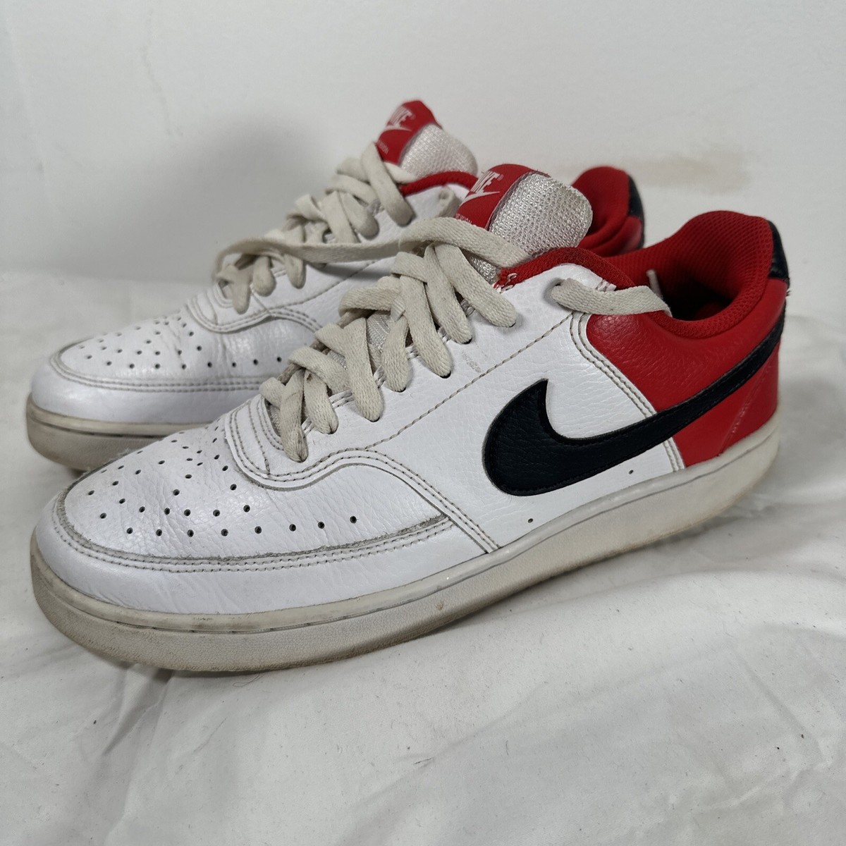 2021 Nike Court Vision Low Shoes Size 9 White/Red/ Black 2021 Nike Court Vision Low Shoes Size 9 White/Red/ Black