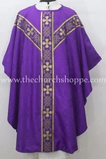 VIOLET Gothic vestment and mass & stole set,Gothic chasuble,casula,casel ,IHS