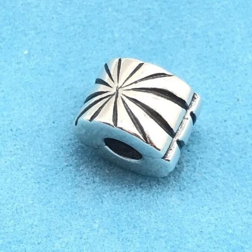 Pandora 925 Sterling Silver Retired Sunburst Clip Bead Charm