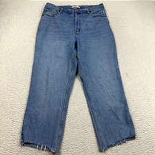 Abercrombie Fitch The 90's Straight Jeans Womens 34 Ultra High Rise Curve Love