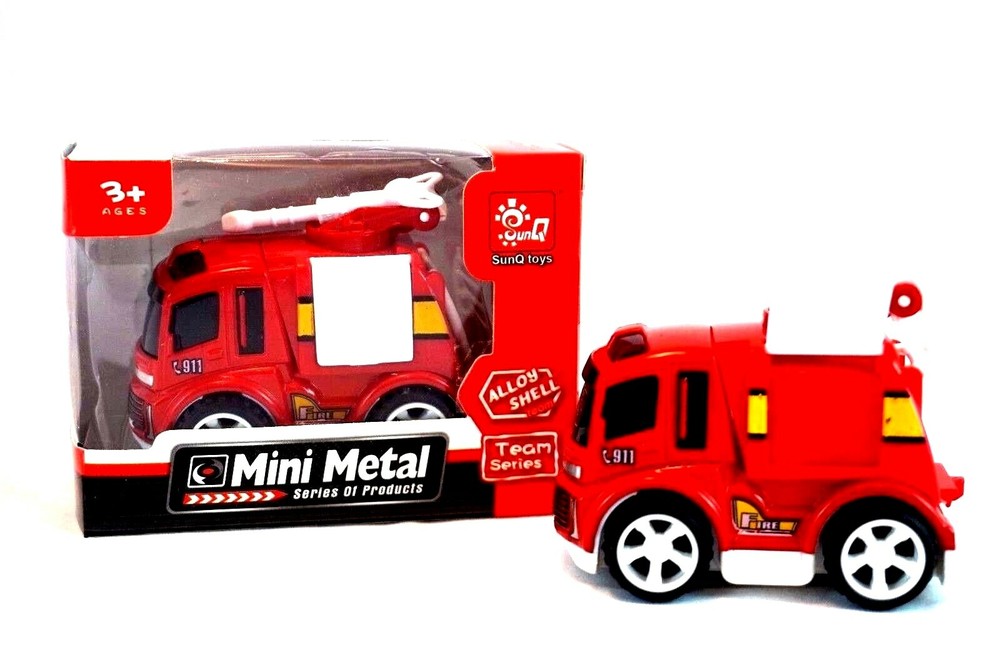 Fire Truck Red Diecast Metal Toy for Boys Mini Stocking Filler Gift