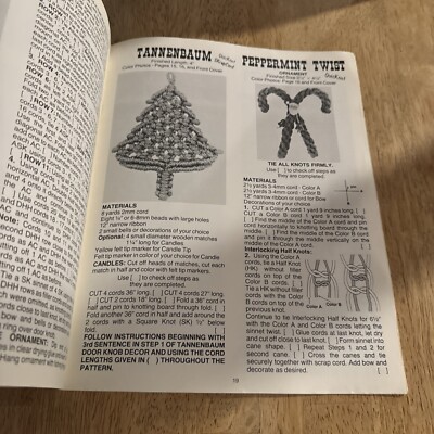 Lois Anderson - Yule Tied Christmas Macramé Patterns, 23 Projets, Livre 1980
