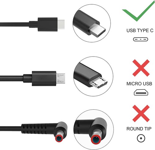 45W USB-C Typ-C Netzteil Ladegerät für Lenovo Ideapad 720S-13ARR Typ 81BR PSU - Bild 4 von 7