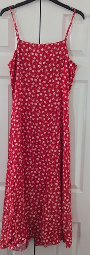 **Pretty Brand New Red Floral Midi Sun Dress Size 12 From Dusk At Roman 👗** - Picture 2 of 12