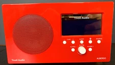 Tivoli Audio Albergo Red Bluetooth AM FM Desktop Radio With Power Cord No Remote