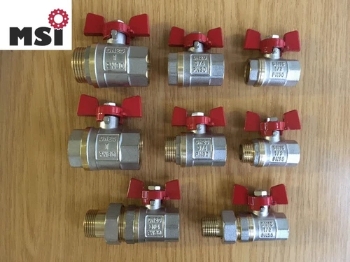 Kugelhahn 1.2 Zoll 3/4 Zoll 1 Zoll Absperrhahn Flügelgriff Messing Wasser Luft