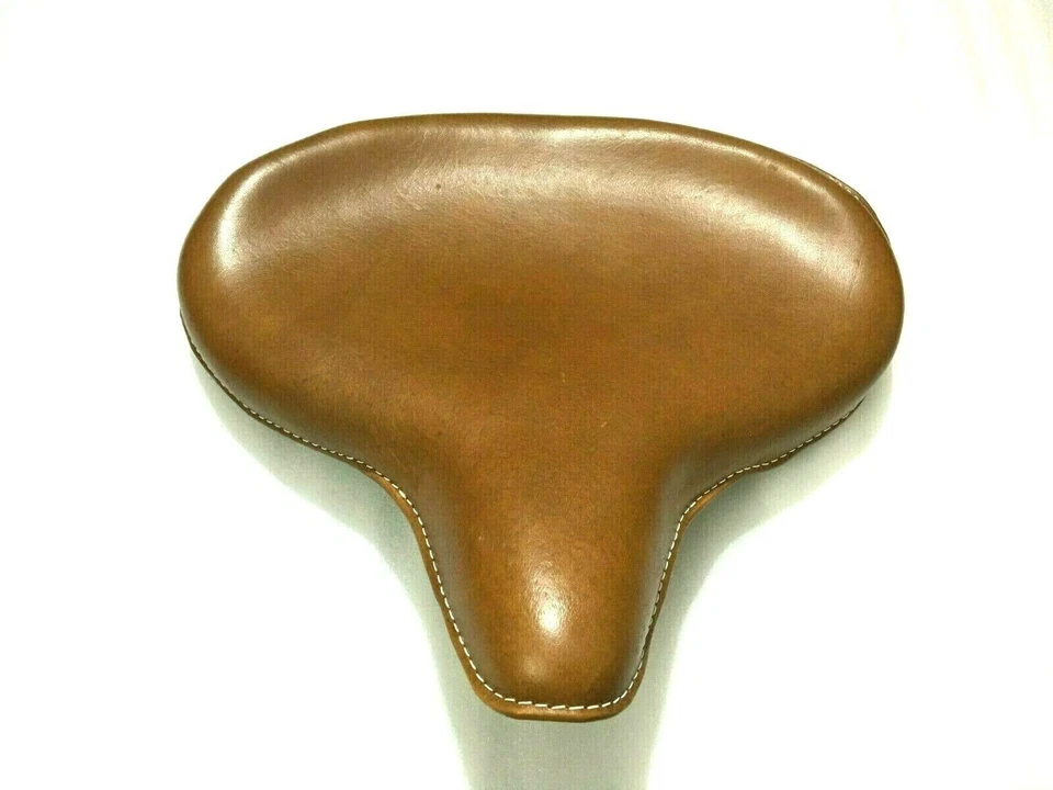 GENUINE LEATHER HARLEY WLA WLC VL UL EL WL KNUCKLE HEAD SOLO SEAT FLATHEAD BROWN - Изображение 2 из 4