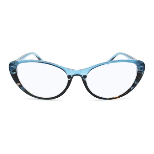 Brillo Dos Tonos Ojo de Gato Mujer Gafas de Lectura Transparente Claro Diversión - Imagen 3 de 7