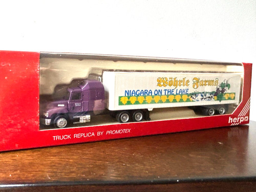 HERPA #6132 Mack 10 Whl. Cabina con remolque de caja de 45' "Wohrle Farms" H.O. 1:87 | Zustand: New