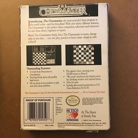 The Chessmaster (Nintendo,1990) NES With box cleaned and TESTED