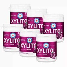 LOTTE XYLITOL Gum Grape Flavor Family bottle 133g / 6bottles Set Japan NEW