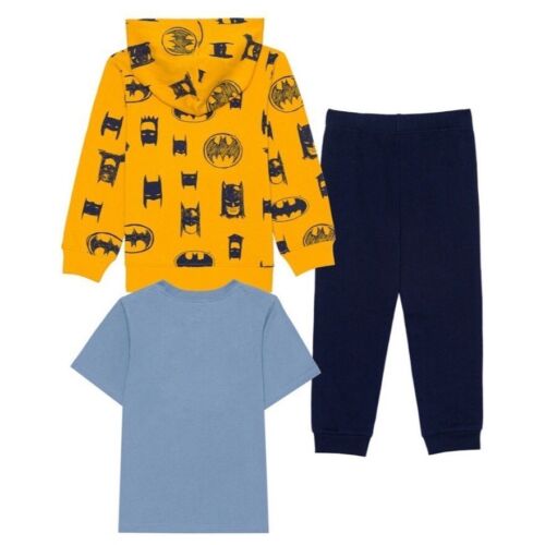 Hybrid Toddler Boys Batman Fleece 3 Piece Set Navy Yellow Size 2 NWT - Bild 2 von 3