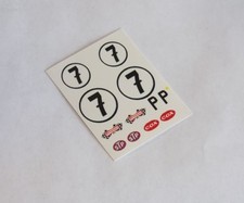 1/24 COX Strombecker KB slot car WATERSLIDE Decal Sheet 7 CHAPARRAL 2d