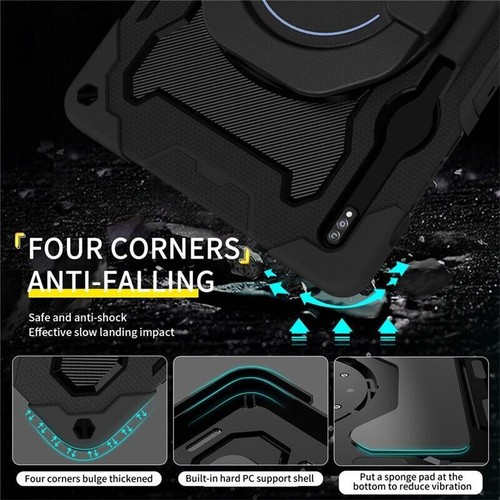 Tablet Armor Stand Hard Case Cover For Samsung Galaxy Tab S7 FE S8+ S9 Ultra - Picture 6 of 91