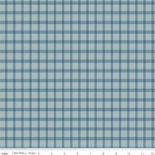 Lori Holt Chunky Thread Home D cor Plaid Denim HD15323-DENIM By the 1/2 Yard