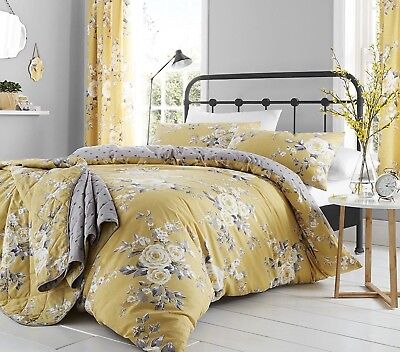 Catherine Lansfield Canterbury Duvet Covers Floral Easy Care Quilt Bedding Sets