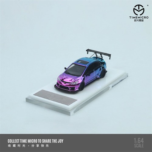 Time Micro 1:64 Civic Electroplated blue/purple blue Diecast Model Car - 第 7/10 張圖片