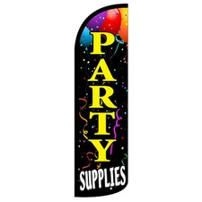 Party Supplies Flag Flutter Feather Banner Swooper Extra Wide Windless
