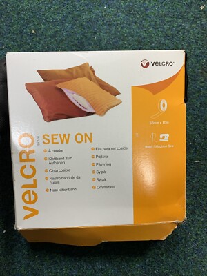 VELCRO  Marken Klettband Kleidung Reparatur AUFNÄHEN selbstklebend - 50mm x 10m
