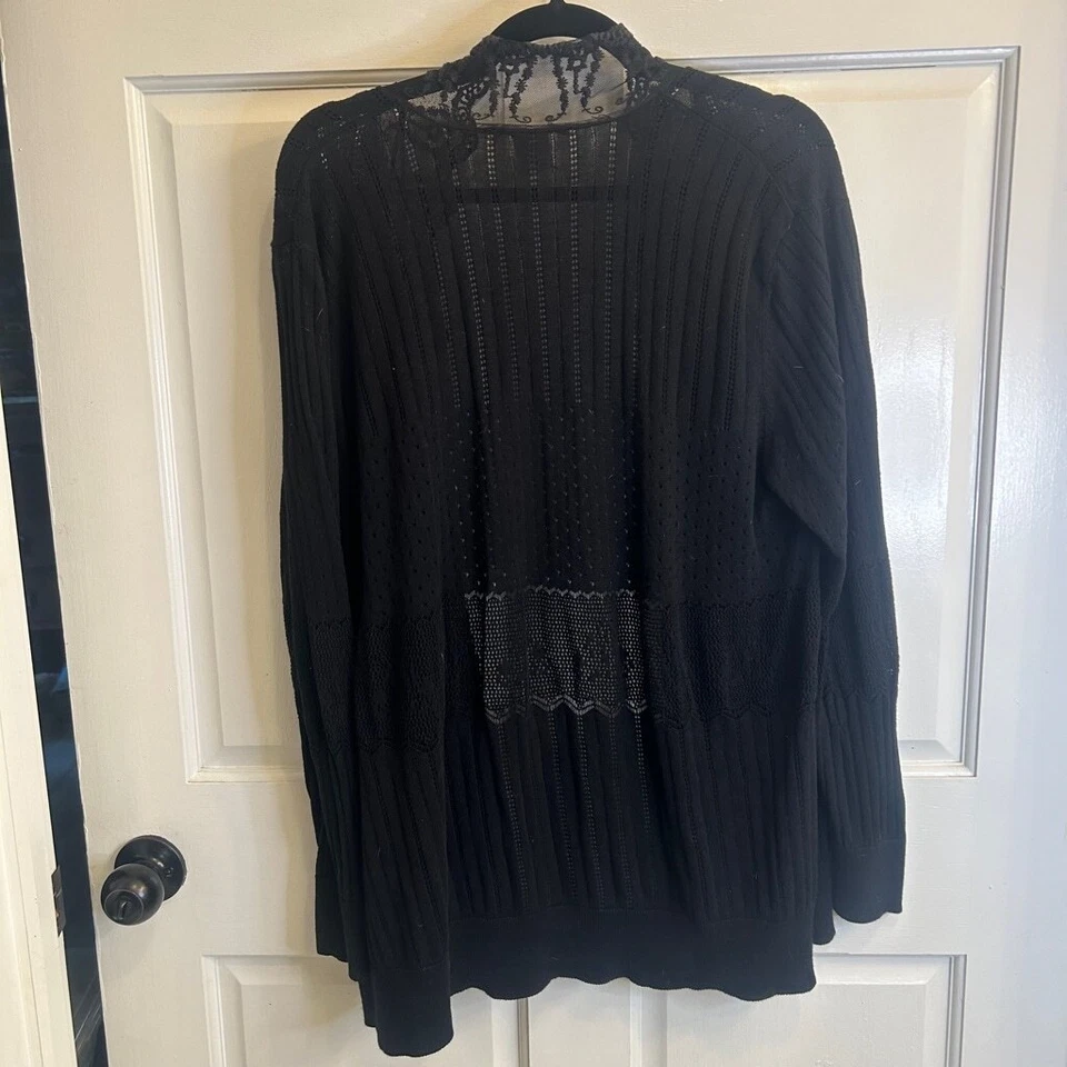 Women's can Rag Die Black Cardigan 1X - Image 4 of 4