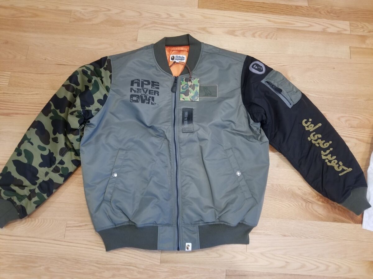OVO × Bape Loose Fit Jacket × Size XL × New With Tags OVO × Bape Loose Fit Jacket × Size XL × New With Tags